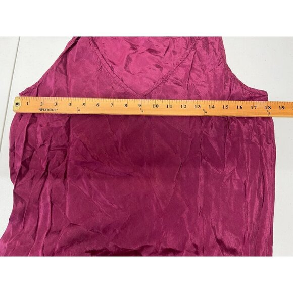 April Cornell Midi Maxi Dress V-Shaped Hem Medium Burgundy Purple Dots Lace Y2K - Picture 5 of 9